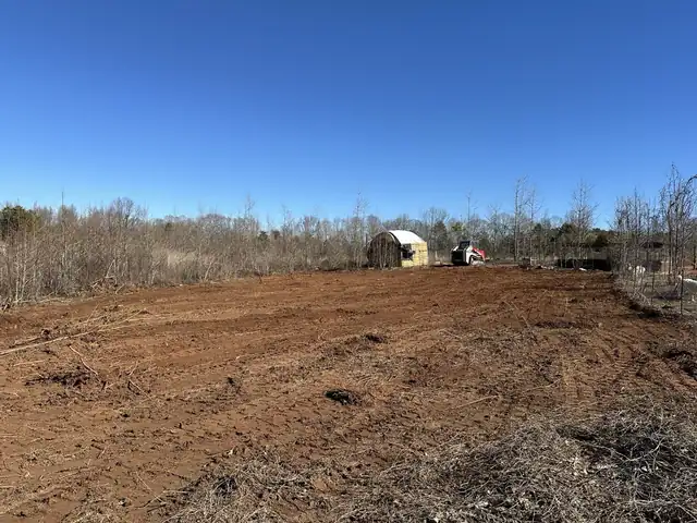 Lot after clearing and rough grading in Gastonia, NC